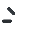 Green sticky note with dark gray abstract checkmark shapes on a white background.