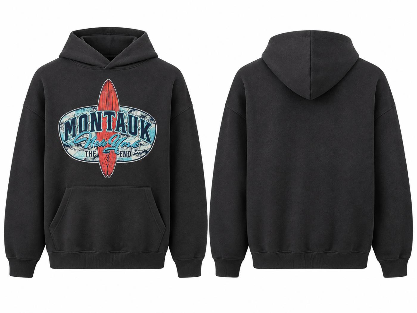 Montauk Vintage Surfboard Hoodie
