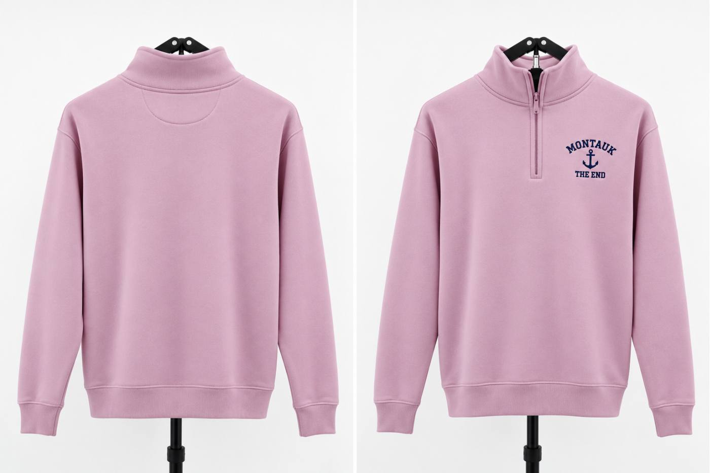 Montauk Rose Anchor Quarter-Zip Sweater