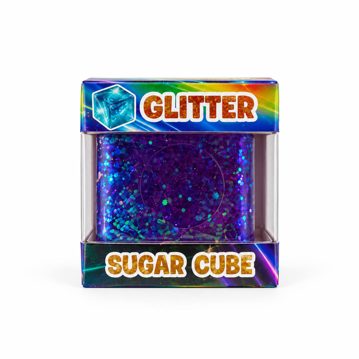 Glitter Sugar Cube Squishy - Purple