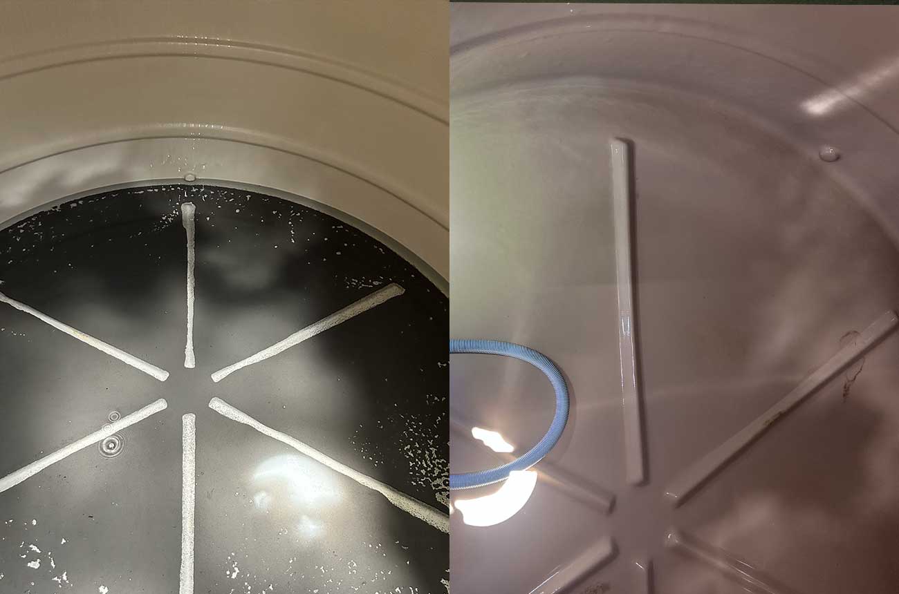 Tank cleaning  Cooroy Sunshine Coast Before and After