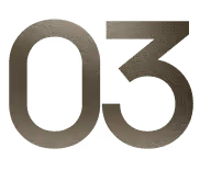 Number three in a modern, stylized font with a metallic texture.
