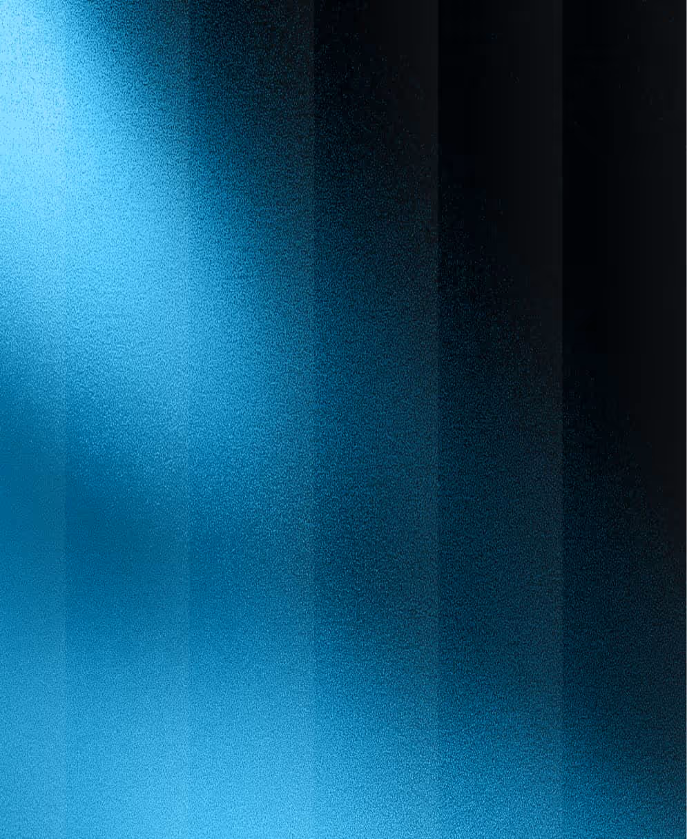 Abstract gradient background with textured vertical bands transitioning from bright blue on the left to dark black on the right.