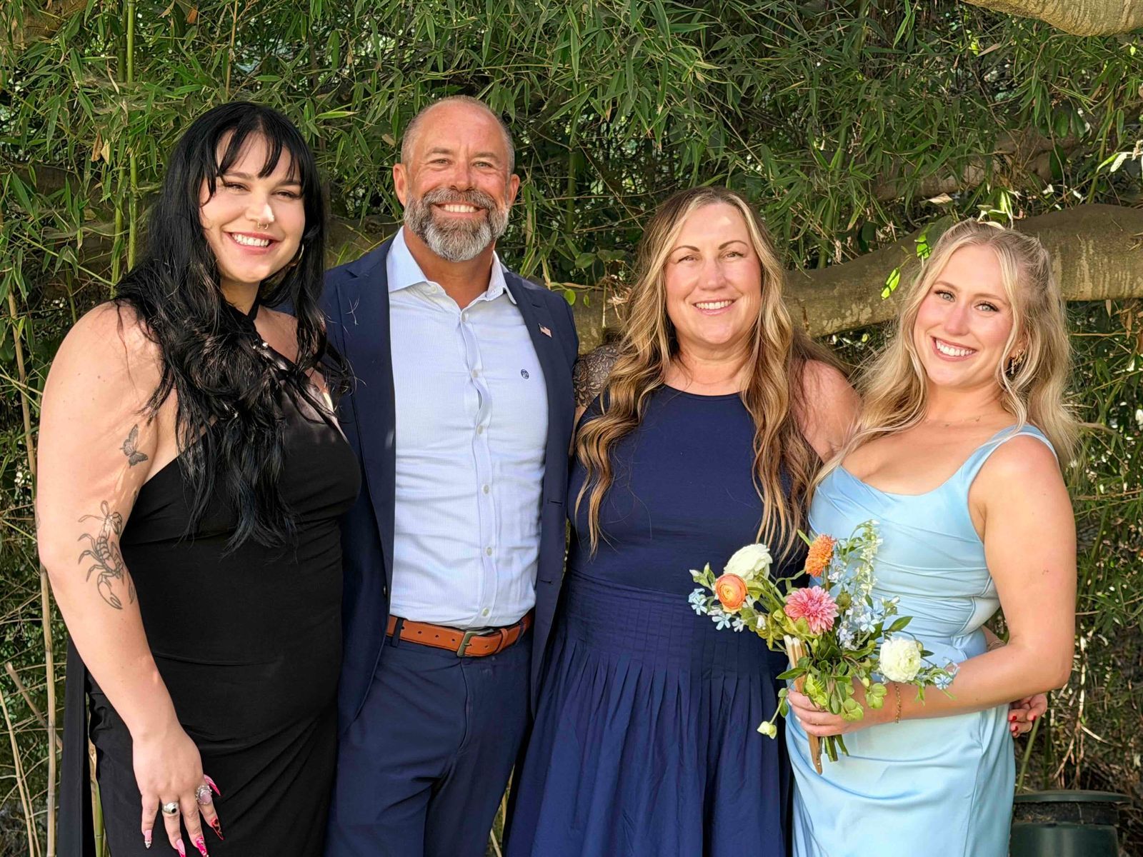 Frank and Rachel Edsall today with their two daughters