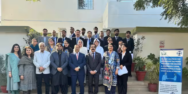In collaboration with the International Mediation Institute (IMI), Sindh Judicial Academy and Weinstein International Foundation
