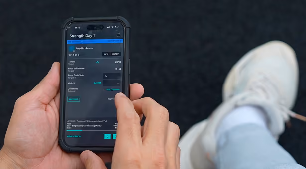 person using SEPSA app on phone