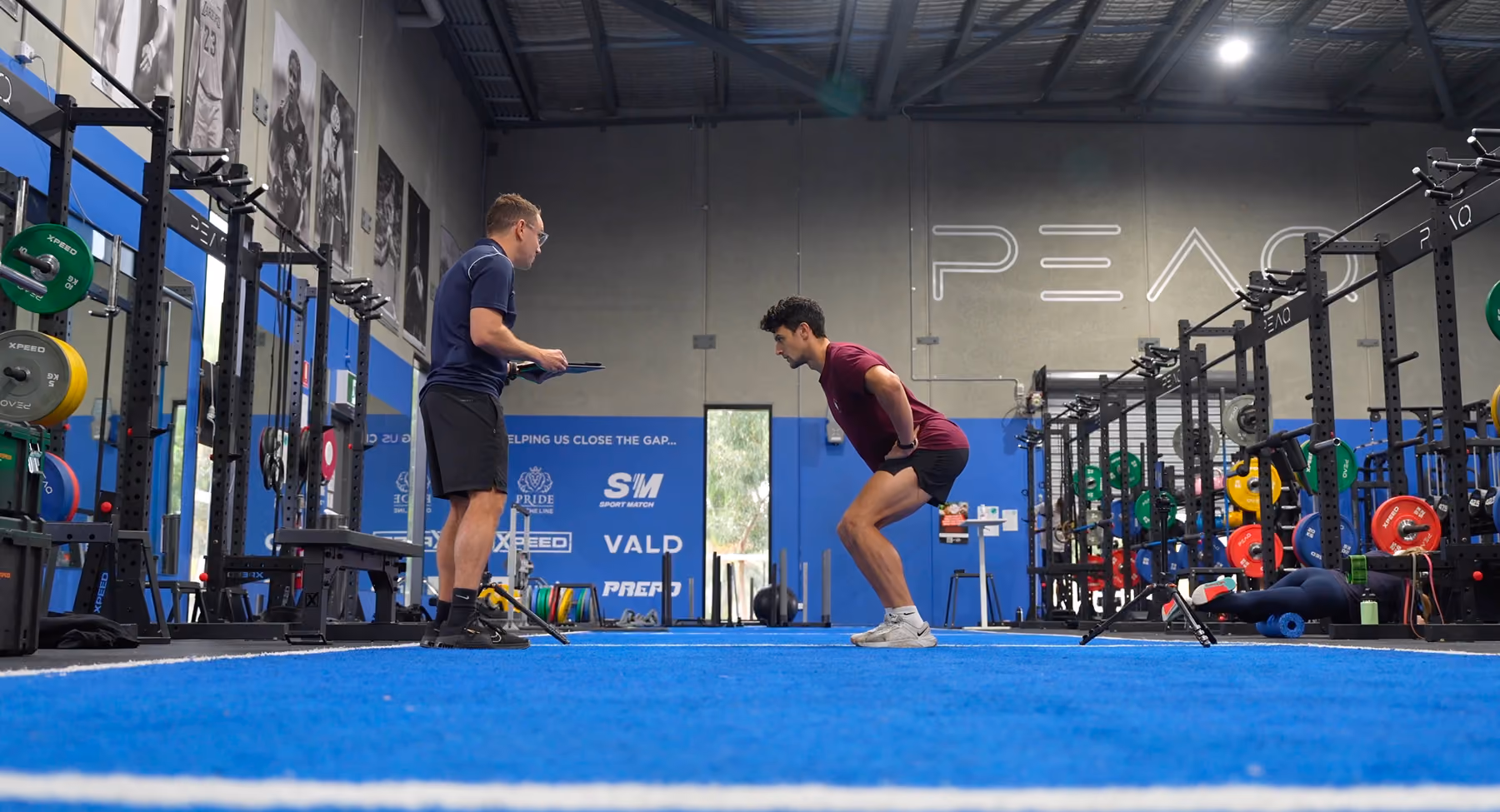 chris testing male athlete at peaq fitness 1