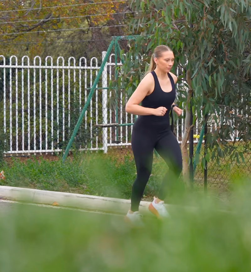 client running outside