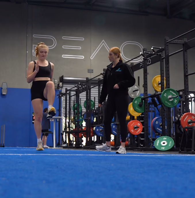 Chantel helping runner