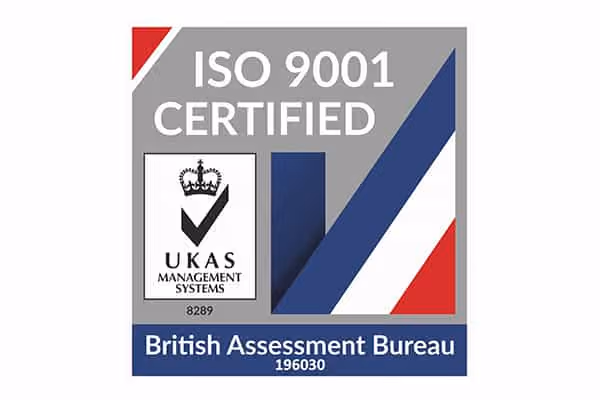 ISO 9001 certificate