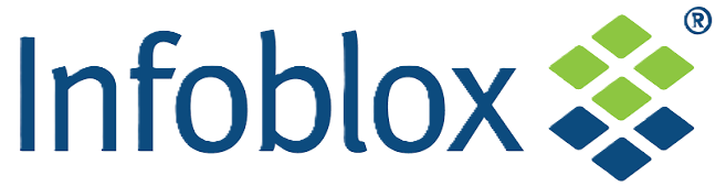 Infoblox company logo with stylized green and blue diamond shapes arranged in a square pattern.