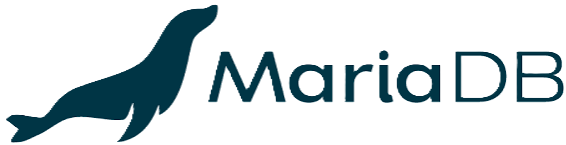 MariaDB logo showing a stylized sea lion silhouette next to the text 'MariaDB'.
