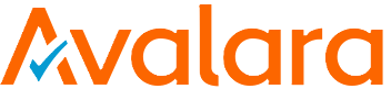 Avalara company logo with an orange stylized letter A incorporating a blue checkmark.
