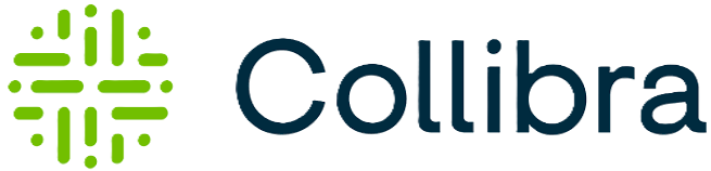 Collibra company logo with a green circular symbol made of abstract lines and dots next to the word 'Collibra' in dark blue text.