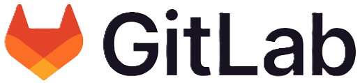 GitLab logo featuring a stylized fox head icon in orange and red gradient next to the black text 'GitLab'.