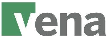 Logo of Vena Solutions with a green angular shape followed by the gray text 'vena'.