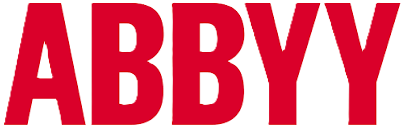 The word ABBYY in bold red uppercase letters.