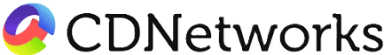 CDNetworks company logo with stylized multicolored abstract shape to the left of the text.