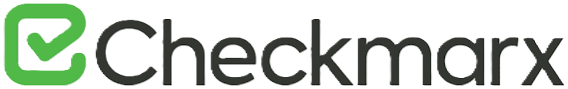 Checkmarx company logo with a green rounded checkmark symbol to the left of the black text.