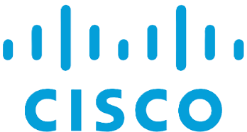 Cisco company logo with stylized vertical blue bars above the lowercase word 'cisco'.
