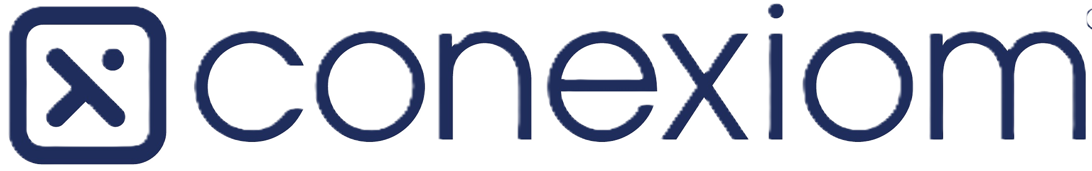 Conexiom company logo with a stylised letter X inside a rounded square followed by the text 'conexiom' in navy blue lowercase letters.