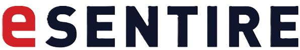 Logo of eSentire with a red lowercase 'e' followed by uppercase 'SENTIRE' in black.