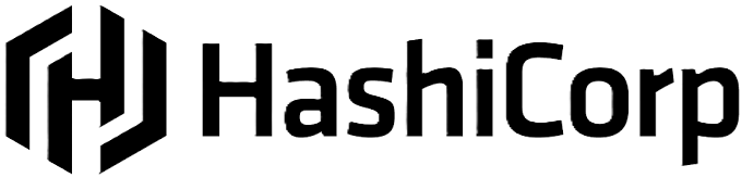 HashiCorp company logo with stylized H icon and black text.