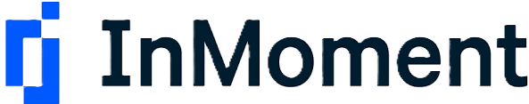 InMoment company logo with a blue and white geometric shape to the left of the word InMoment in black text.