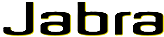 Jabra brand logo with black text on a yellow background.