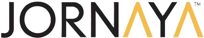 Jornaya company logo with stylized letters, where the letter A is depicted as an orange triangle.