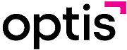 Optis company logo with the word 'optis' in black lowercase letters and a pink right angle shape above the letter 's'.