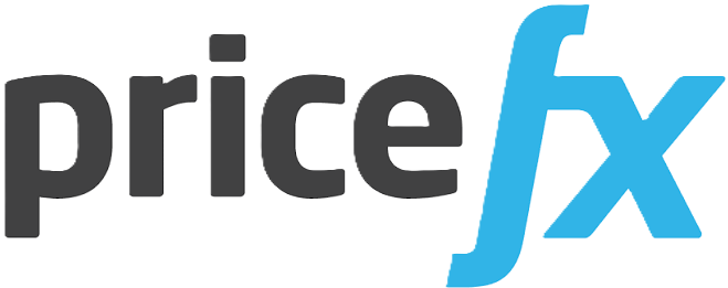 Pricefx logo with 'price' in black lowercase letters and 'fx' in blue stylized font.