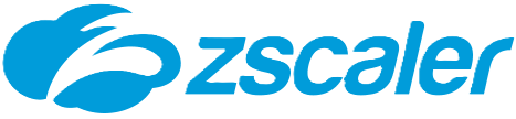 Zscaler company logo featuring a stylized blue cloud icon followed by the word 'zscaler' in lowercase blue letters.