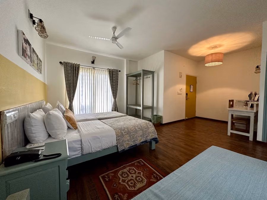 Tamarind Canopy Lux Cabin interior at Machaan