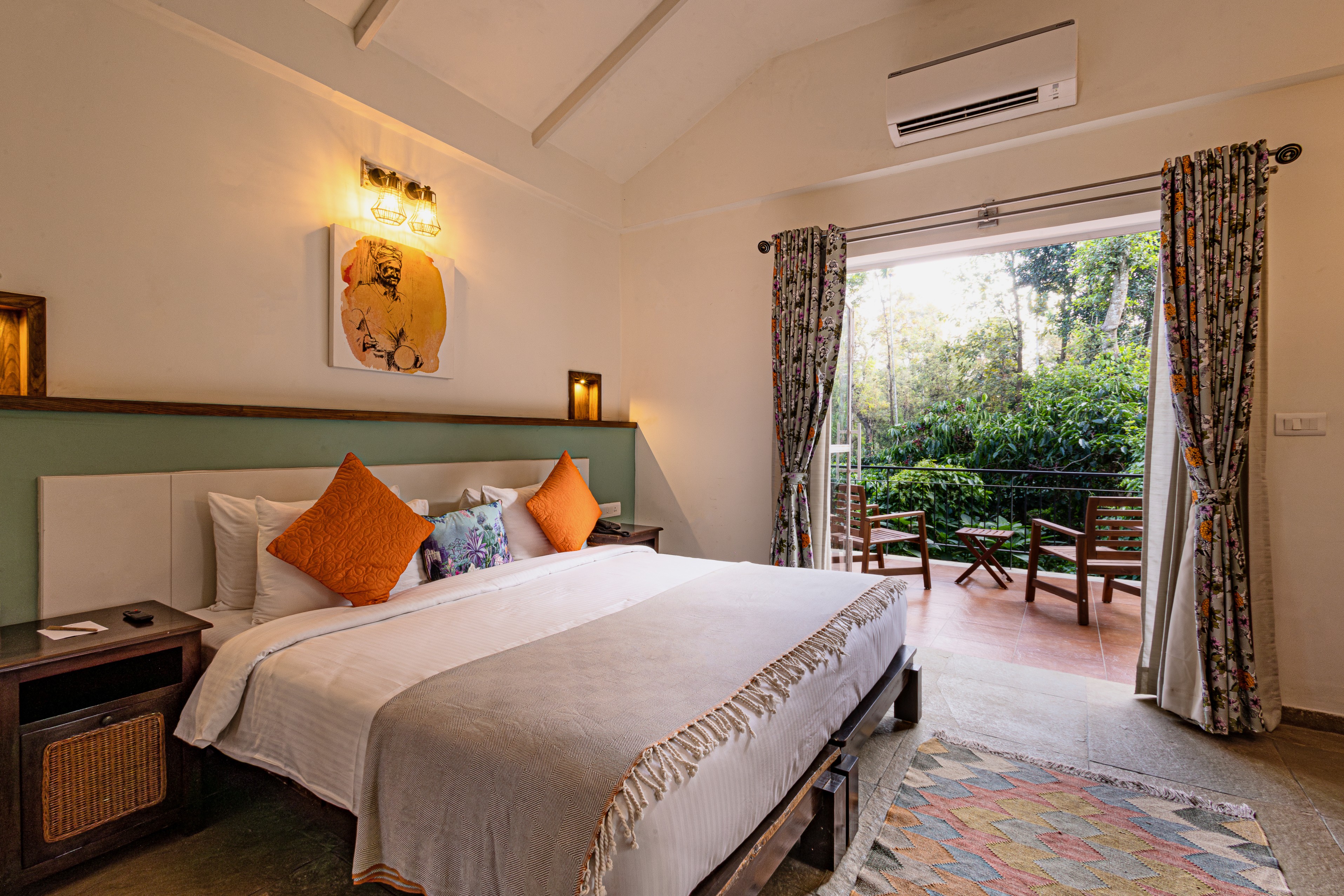 Cottage interior at Machaan