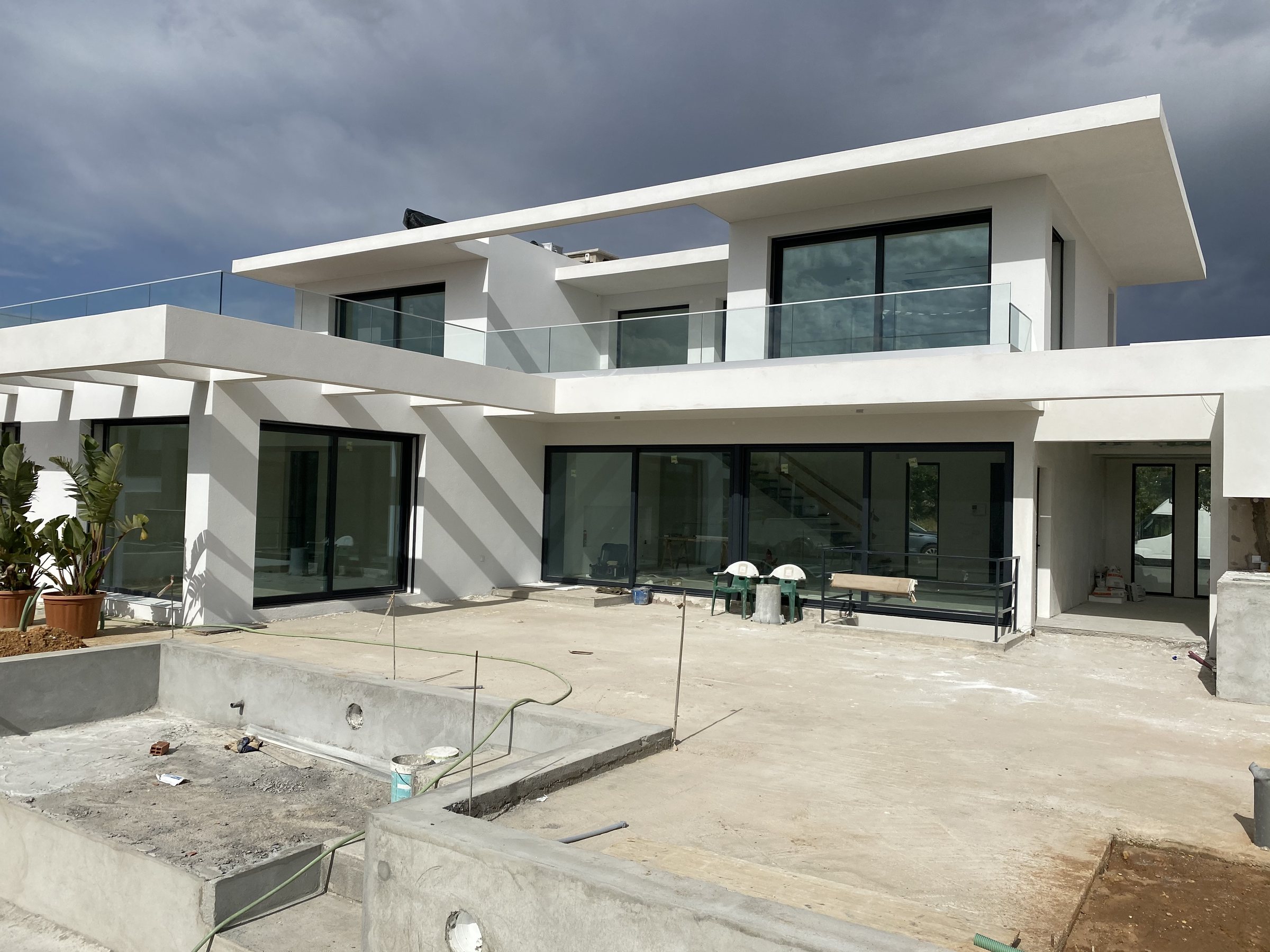 Alsakia 54, fachada e terraço em fase de obra