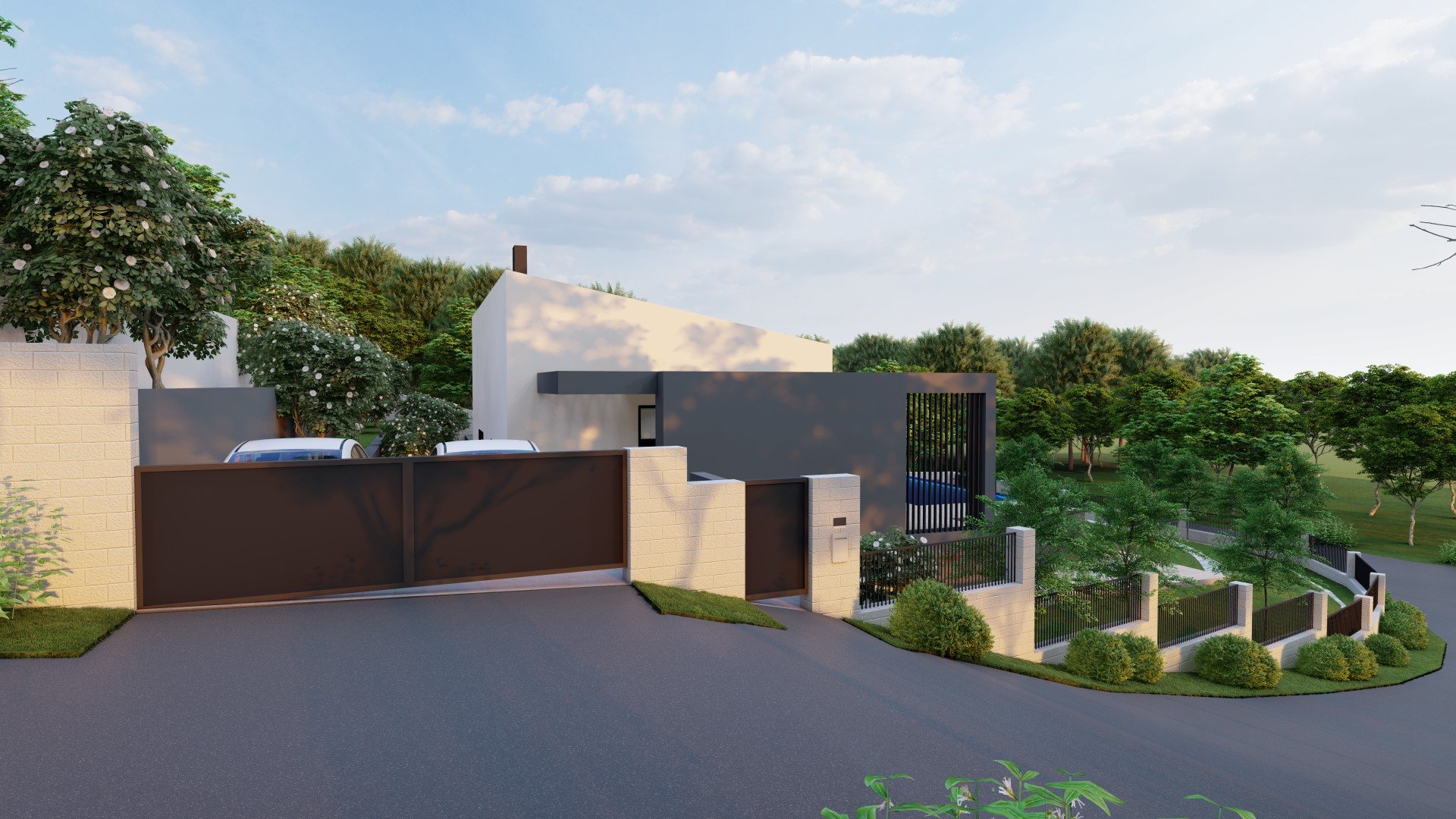 Lote 1V, portão de entrada