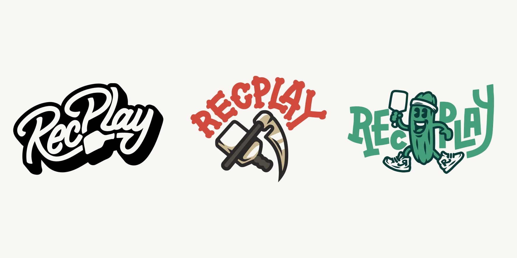 RecPLAY logo alongside Fear the Paddle and Pickle the Competition supporting merchandise marks.