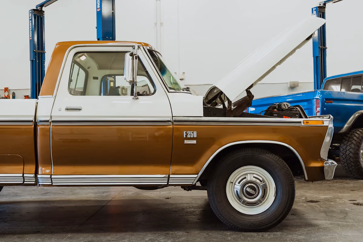 Diesel mechanic performing emissions component swap in Richmond, IN