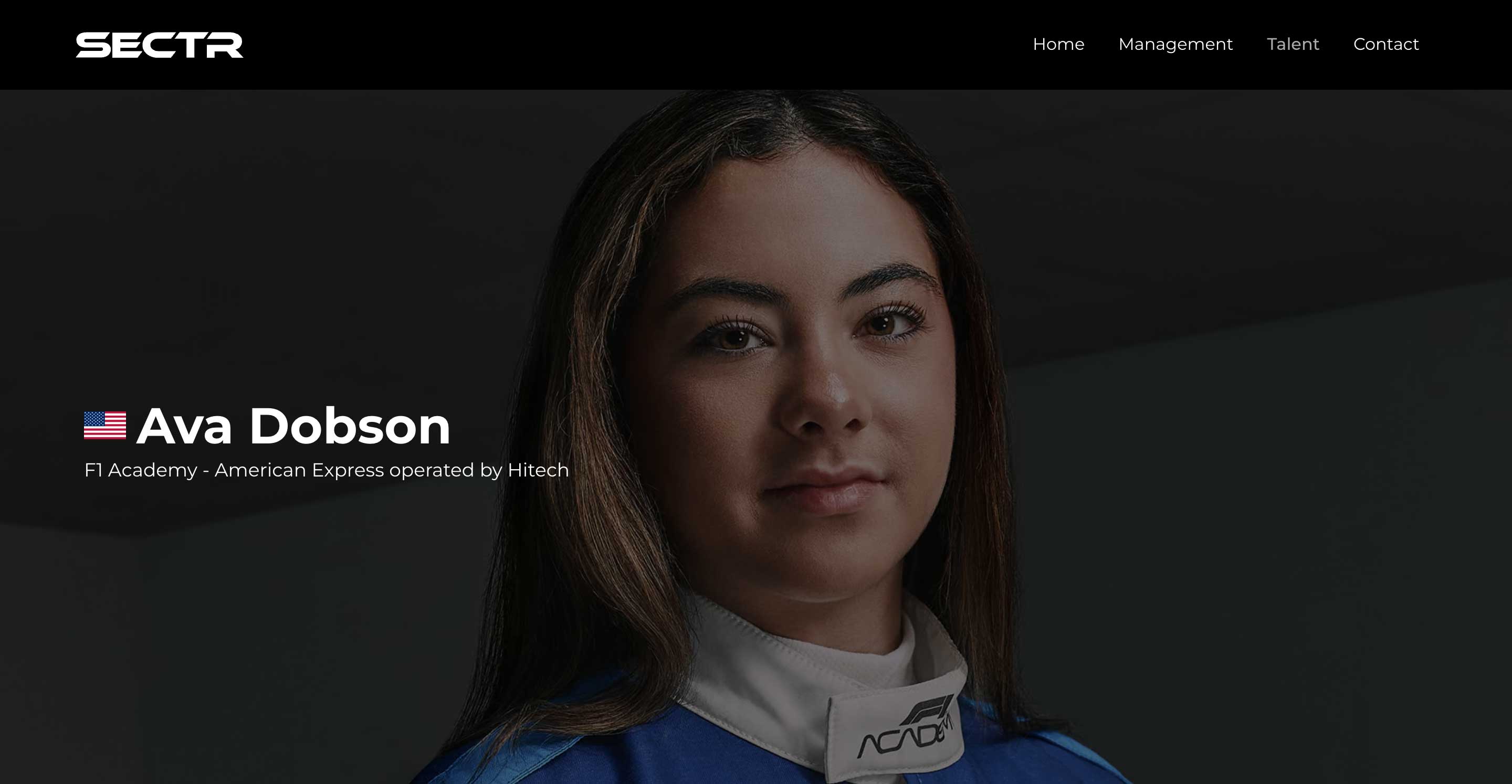 Designing a modern Webflow website for a new motorsport management brand.