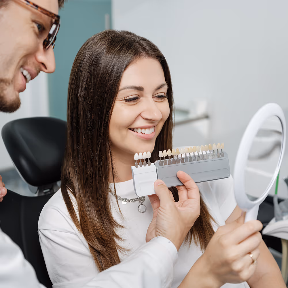 Porcelain veneers at Dentiq Dentistry in Houston, TX