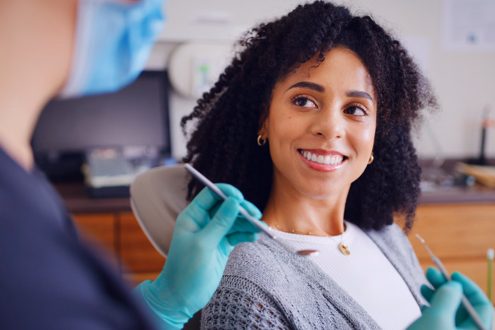 Smile makeover patient at Dentiq Dentistry in Houston, TX