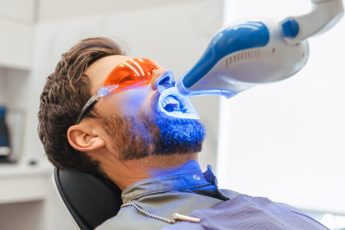 Teeth whitening patient at Dentiq Dentistry Houston