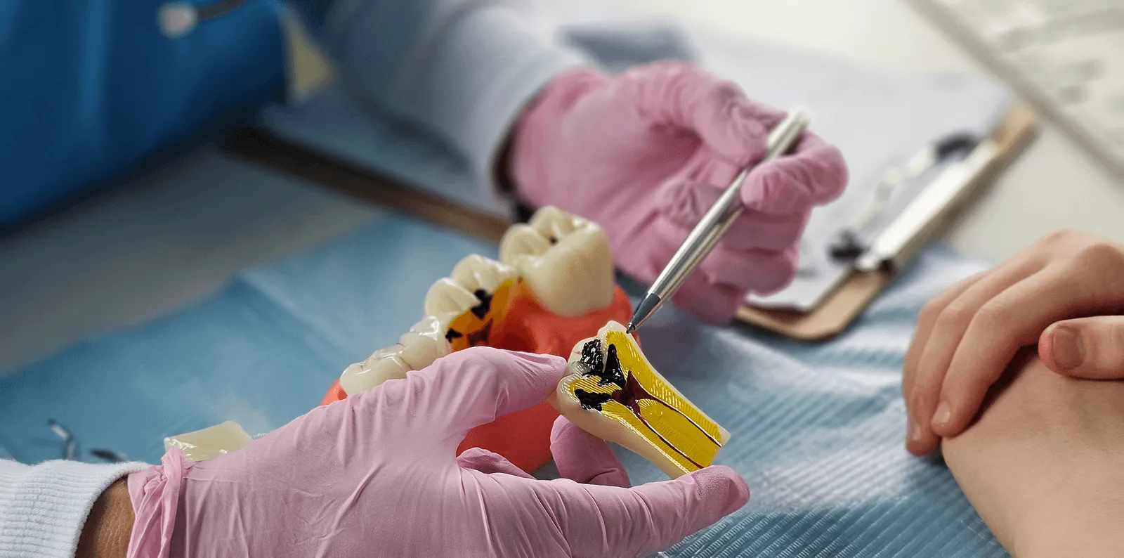 Patient relieved after root canal treatment at Dentiq Dentistry in Houston, TX