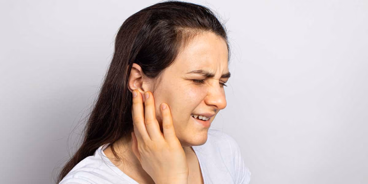 Illustration of the temporomandibular joint that connects the lower jaw to the skull