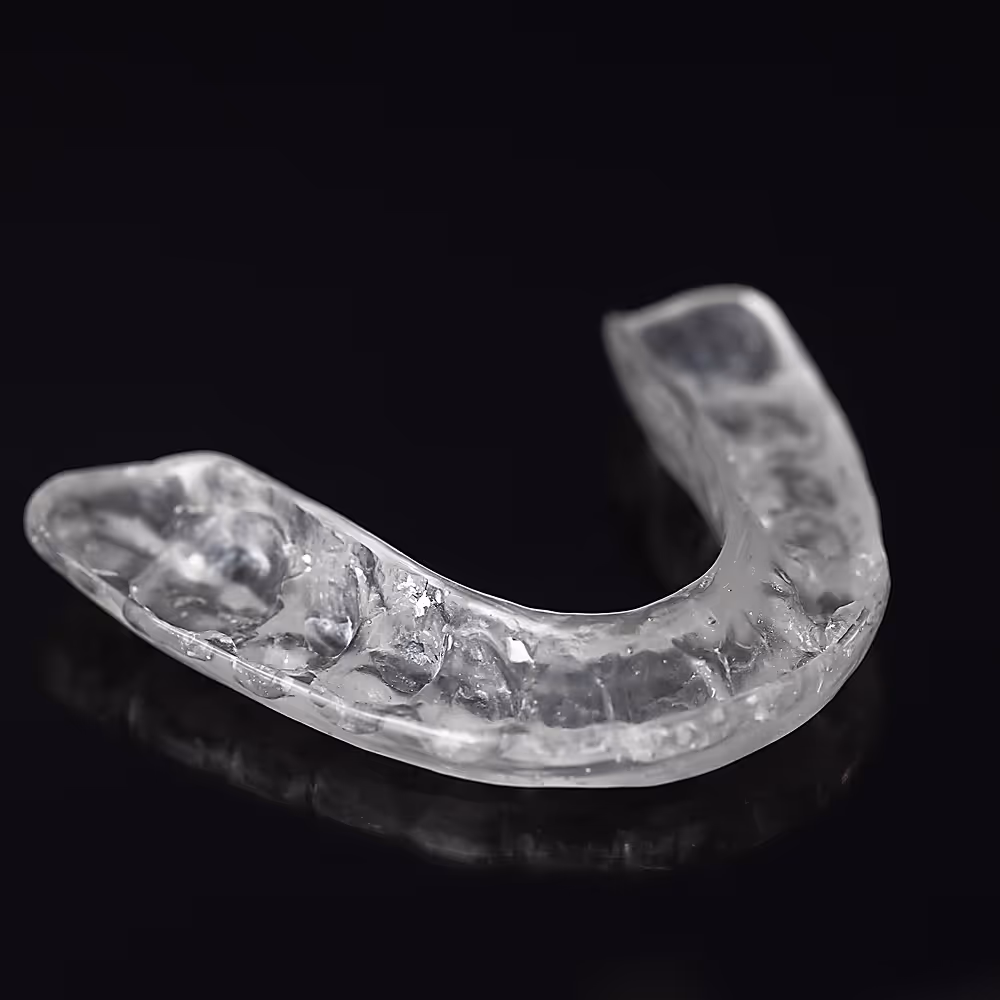 Custom-fitted mouth guard made from precise molds at Dentiq Dentistry in Houston, TX