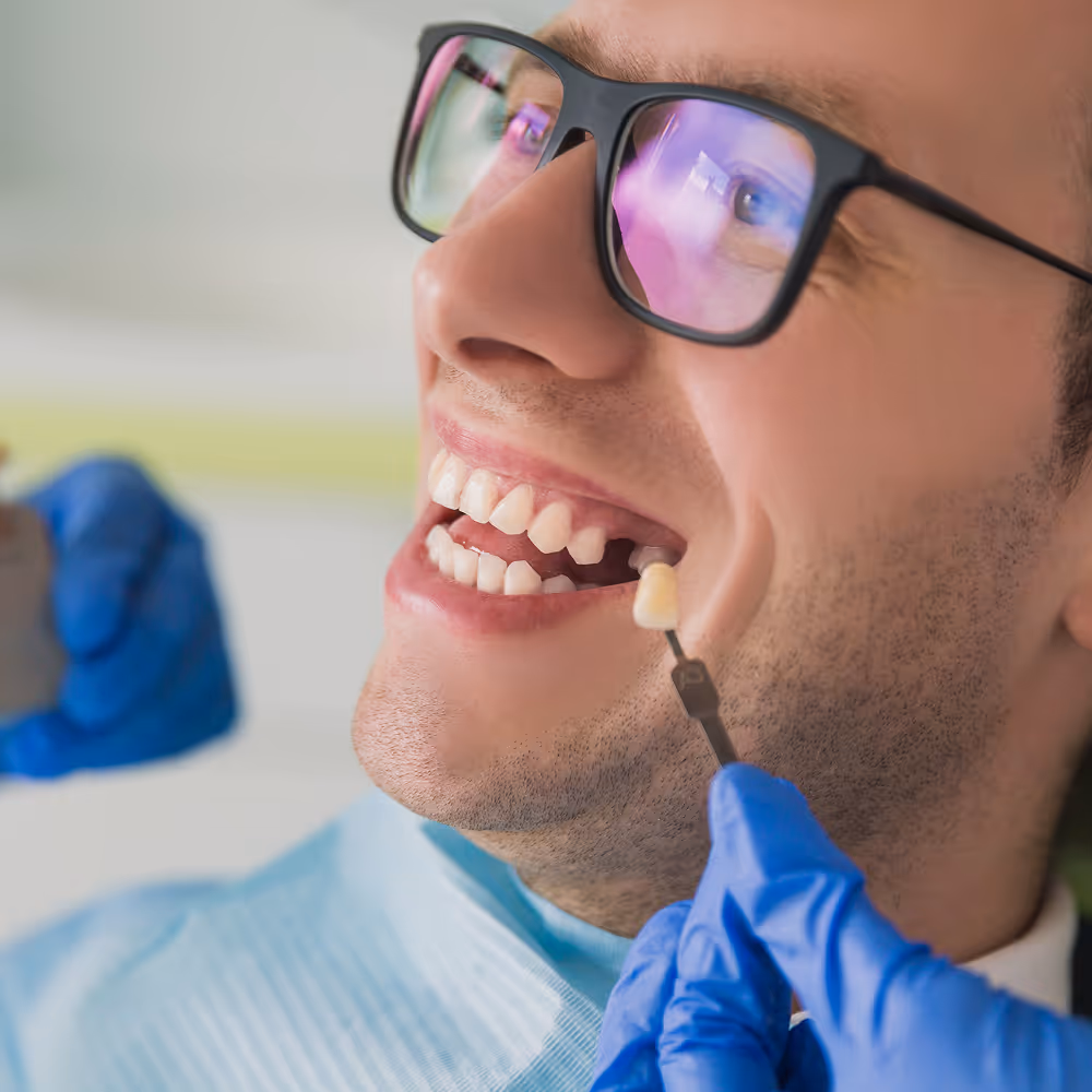 Dental crown patient at Dentiq Dentistry Houston