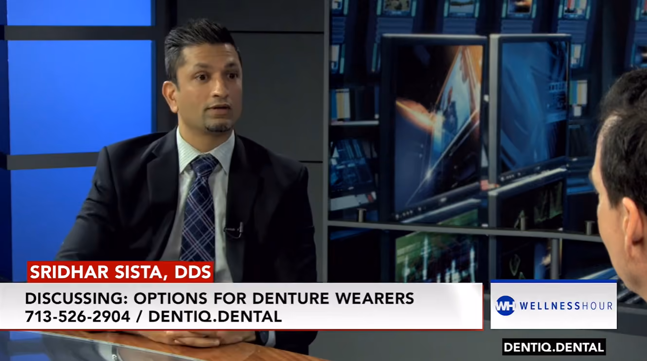 Dr. Shreed Sista discussing options for denture wearers on WellnessHour