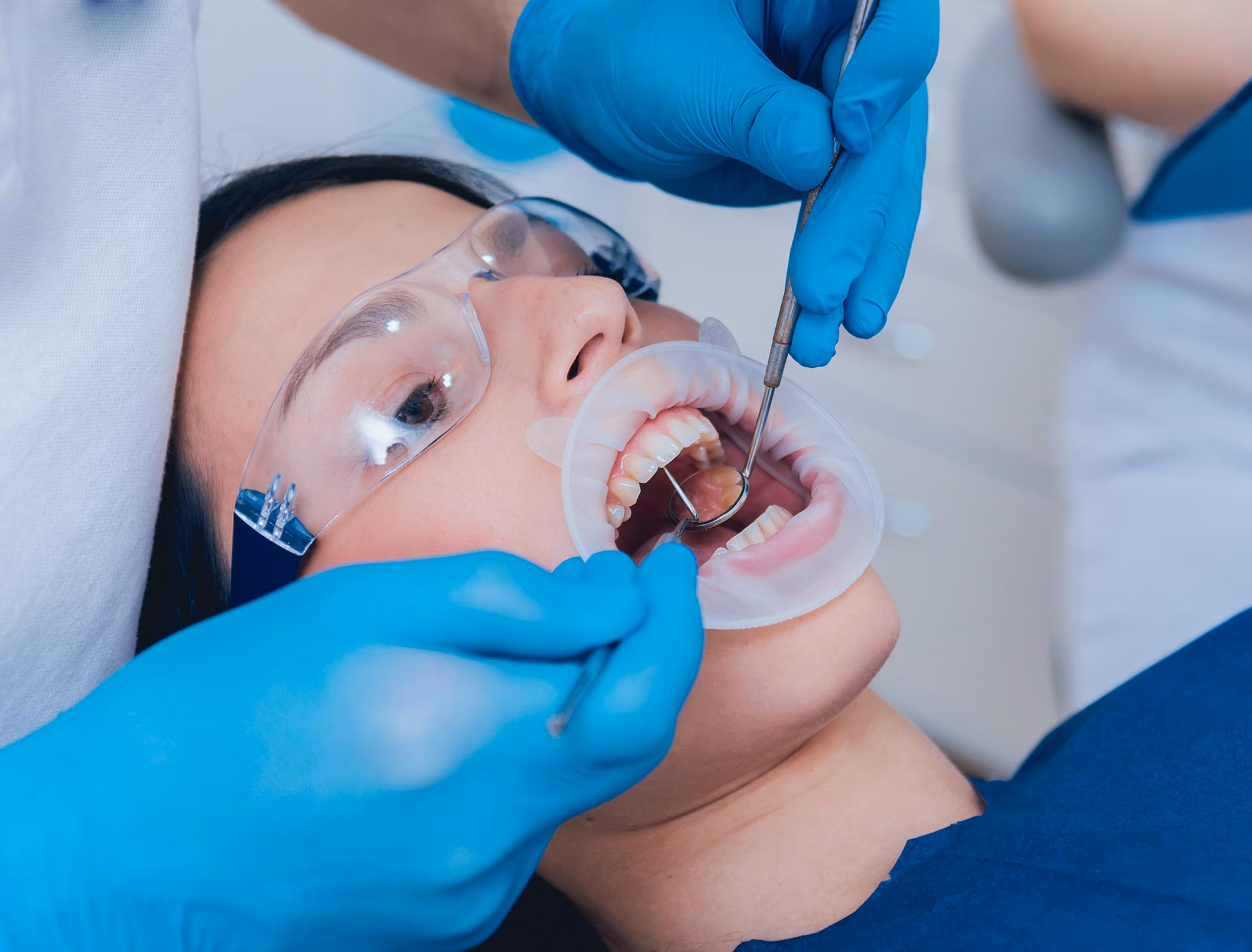 Patient comfortable during root canal treatment at Dentiq Dentistry in Houston, TX