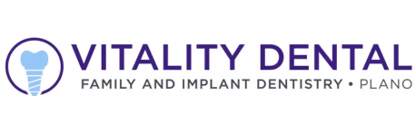 Vitality Dental logo, a dental practice in Plano, TX